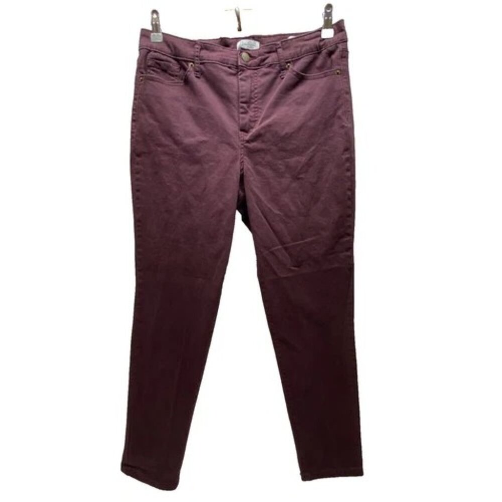 Jessica Simpson Jeans Women’s 10/30 Burgundy Wine HR Skinny Ankle Length Denim